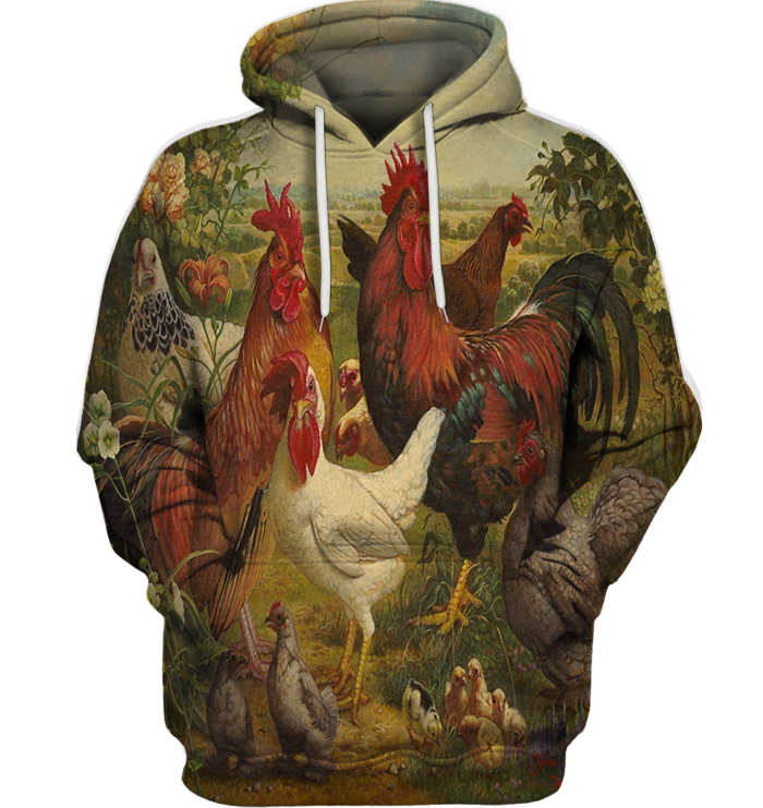 3D All Over Print Beauty Chicken Shirt