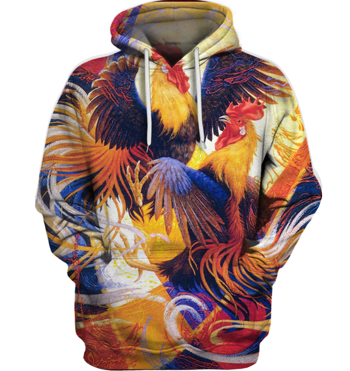3D All Over Print Painting Chicken Shirt