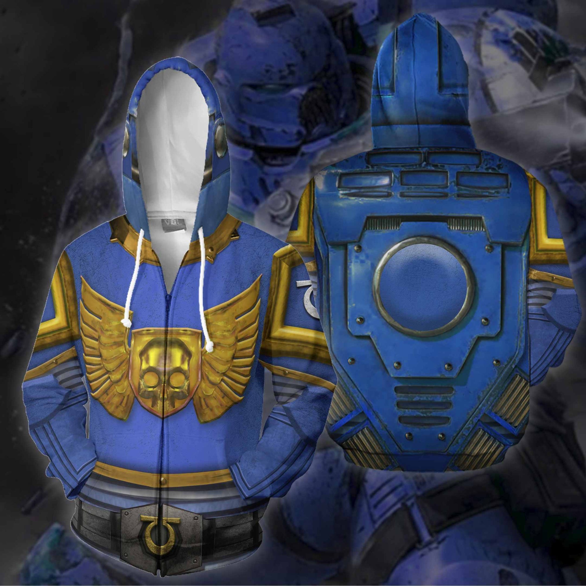 3D All OVER PRINT BLUE  40K ARMOR
