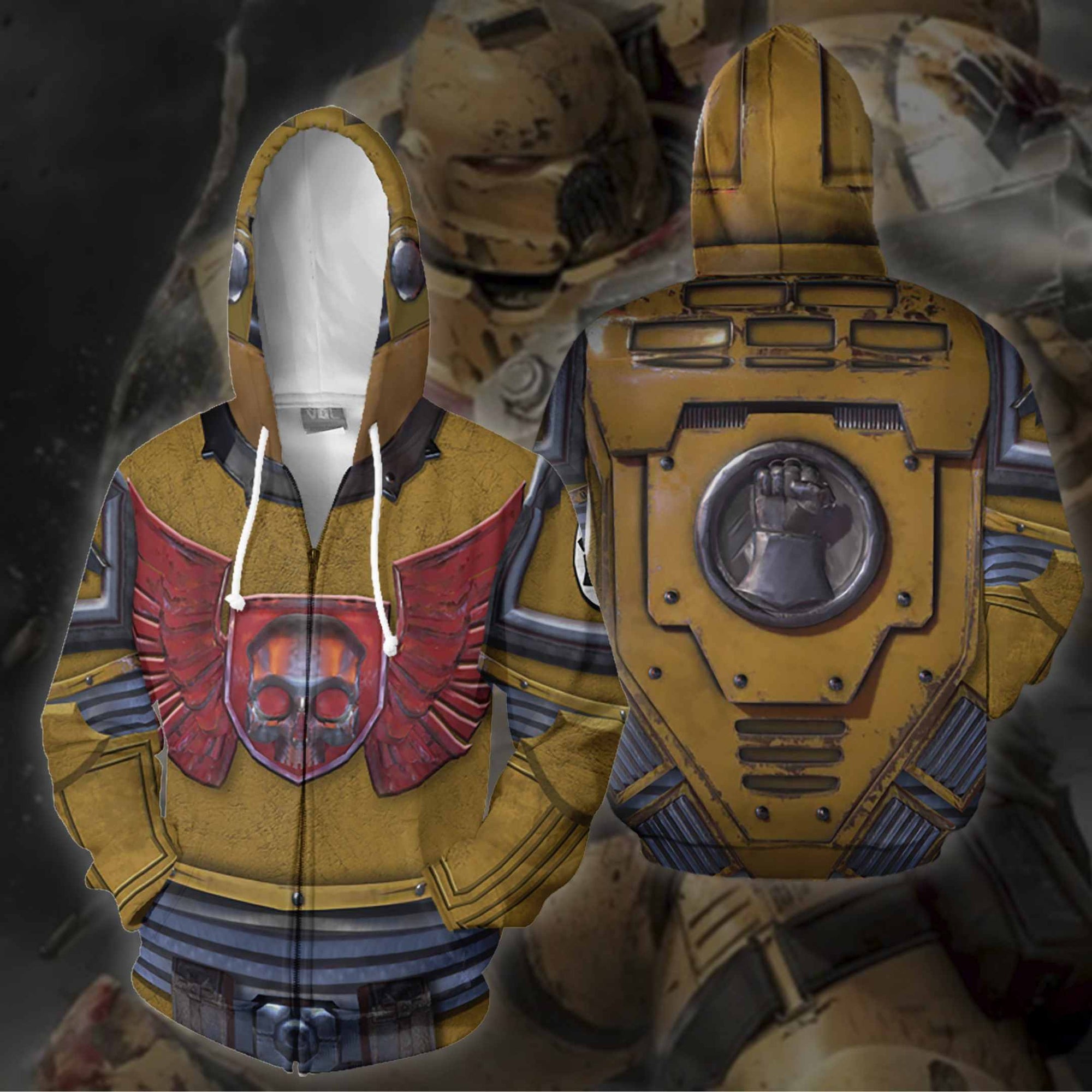 3D All OVER PRINT YELLOW  40K ARMOR