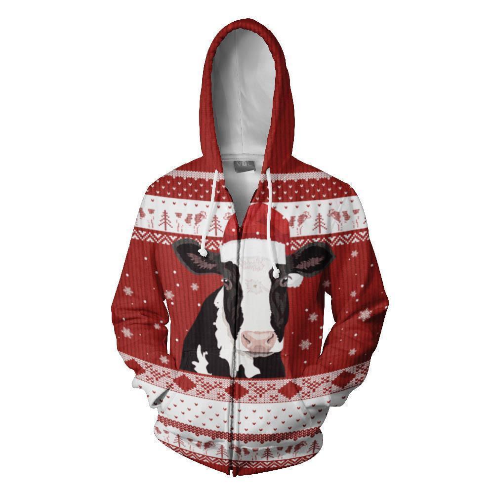 Awesome Hoodie Cow Christmas for Men and Women HBC302