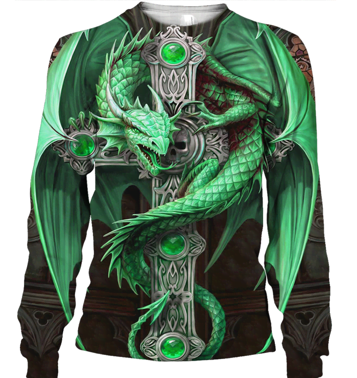 3D All Over Print Celtic Dragon Hoodie