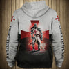 Awesome hoodie 3D ALL Print Knights Templar Warrior -Men and Women Zip Hoodies- ND010