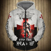 Awesome hoodie 3D ALL Print Knights Templar Warrior -Men and Women Zip Hoodies- ND010