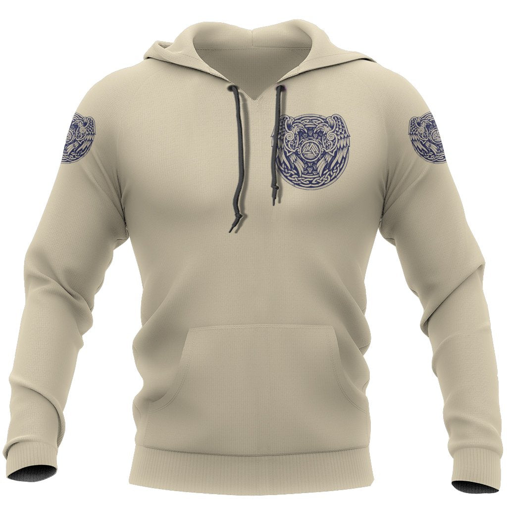 Awesome hoodied Print Viking Pullover Hoodie, Valknut Raven Of Odin-Men and Women Hoodie Zip Hoodies- VN0055