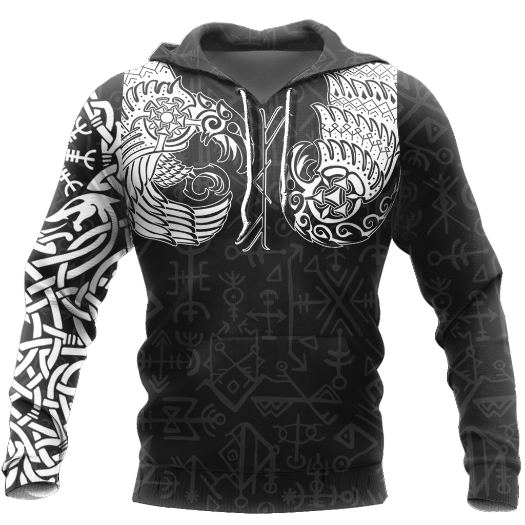 3D All Over Print Raven Of Odin for Men and Women, T-Shirt, Zip Hoodies, Sweatshirt HBC0054