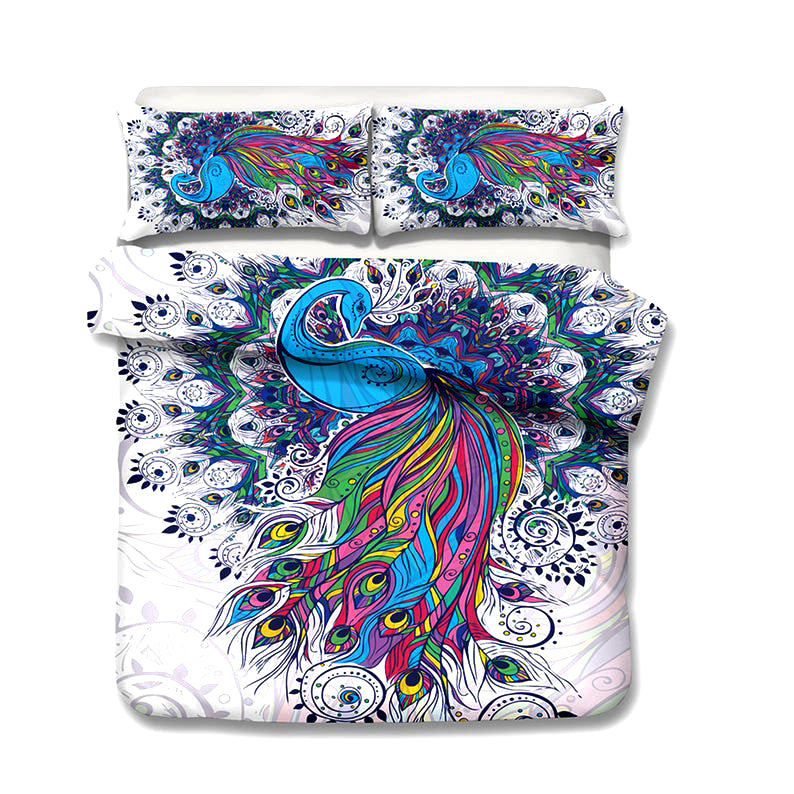 Awesome Hoodies 3D all over print Peacock  Bedding SET very cool  VND