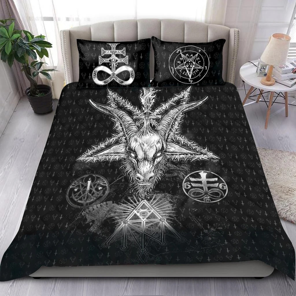Awesome Hoodies - Satanic Quilt Bedding - Cross Quilt Bedding QK31003
