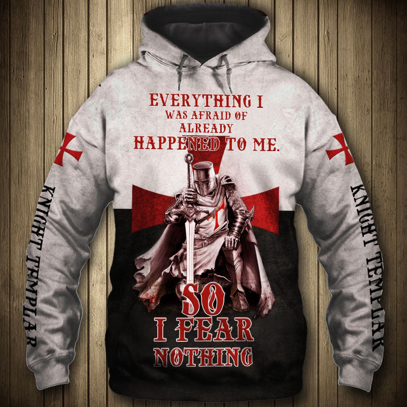 Awesome hoodie 3D ALL Print Knights Templar -Men and Women Zip Hoodies- ND009