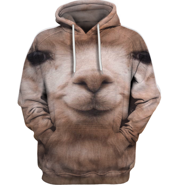 3D All Over Print Llama Face Shirt