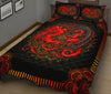 Awesome Hoodied Treble Clef And Hummingbirds Quilt Bed Set Dragon And Phoenix HDQ018