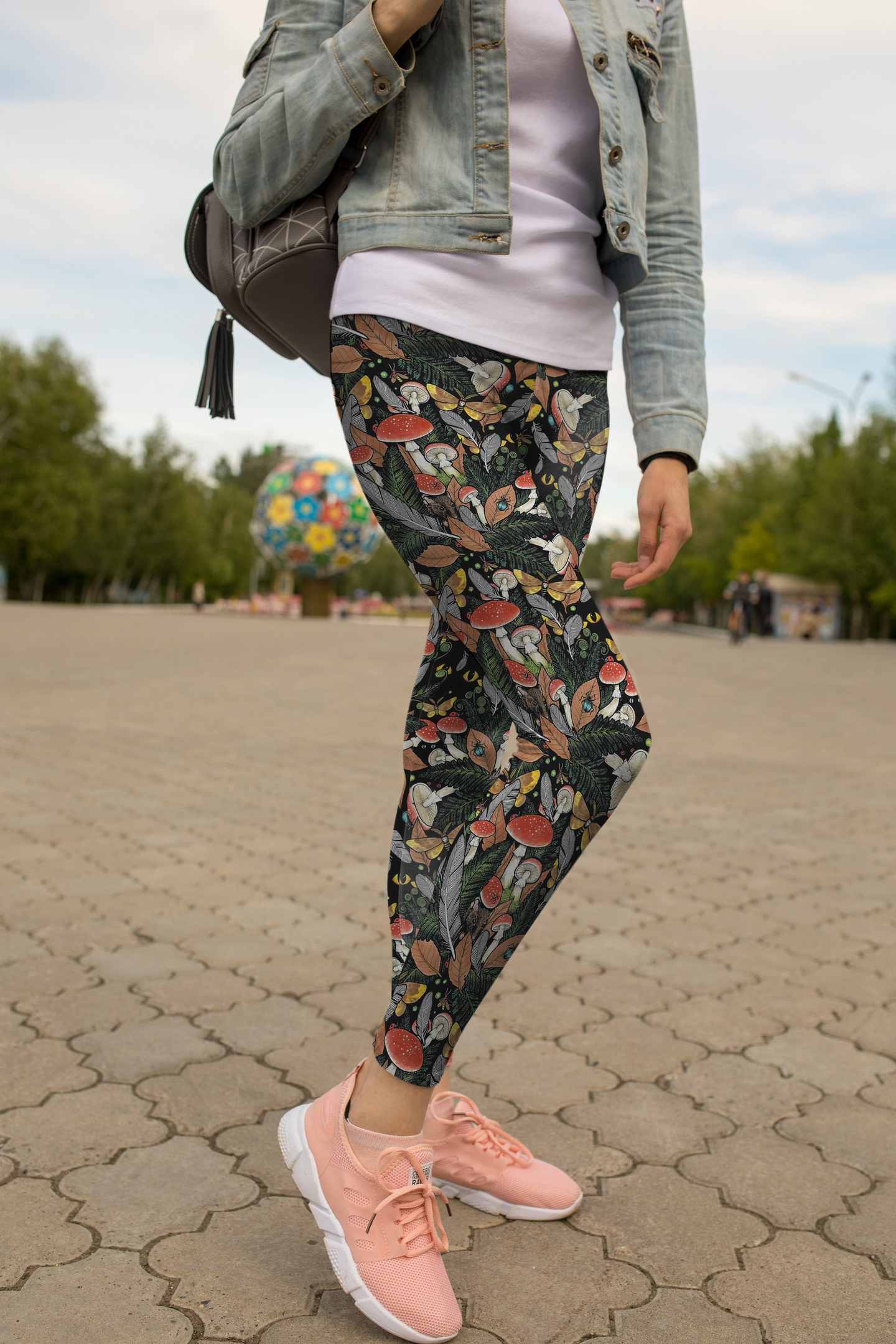 Beautiful Forest Mushroom Leggings