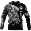 3D All Over Love Lion Hoodies for Men and Women, T-Shirt, Zip Hoodies, Sweatshirt DTK002