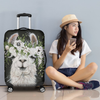 Awesome Hoodied Goat And Flowers-01 Luggage Cover For Everyone KHGF01
