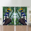 Awesome hoodied 3D all print Bird Great Hornbill Curtains  skull - VNC0054