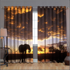 Awesome hoodied 3D all print Elephants Curtains  skull - VNC0053