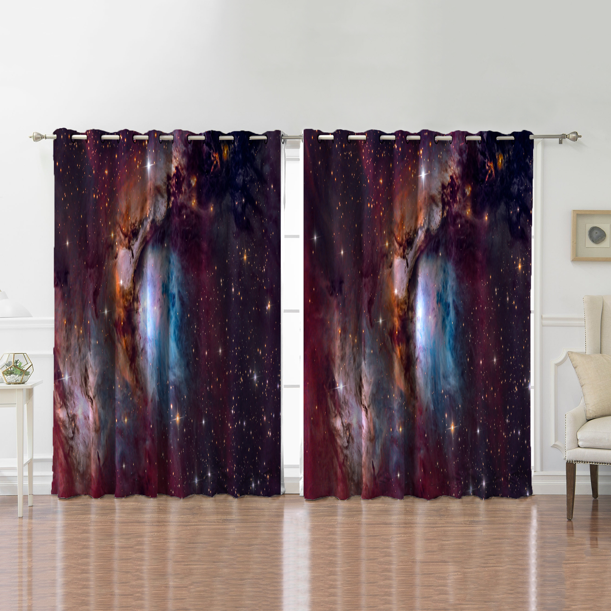 Awesome hoodied 3D all print Constellation Curtains  skull - VNC0050