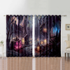 Awesome hoodied Pattern Halloween All Printed 3D Grommet Window Curtains- HD96