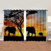 Awesome hoodied 3D all print Elephants Curtains  skull - VNC0051
