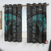 Awesome hoodied Viking Warrior Pattern Printed 3D Grommet Window Curtains - HB00098