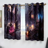 Awesome hoodied Pattern Halloween All Printed 3D Grommet Window Curtains- HD96
