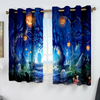 Awesome hoodied Pattern Halloween All Printed 3D Grommet Window Curtains- HD95