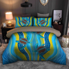 Awesome Hoodied 3D all over print Blue Turtles Painting Art Bedding Sets NQBS0010