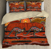 Awesome Hoodied 3D all over print Aboriginal Bedding Set, Australia Kangaroo running Lizard Art Bedding Sets NQBS0012