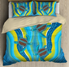 Awesome Hoodied 3D all over print Blue Turtles Painting Art Bedding Sets NQBS0010