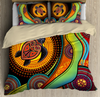 Awesome Hoodied 3D all over print Aboriginal Bedding Set, Australia Turtles Painting Art Bedding Sets NQBS0011