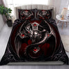 Awesome Hoodied Treble Clef And Hummingbirds Bedding Set Dragon Skull HDQ010
