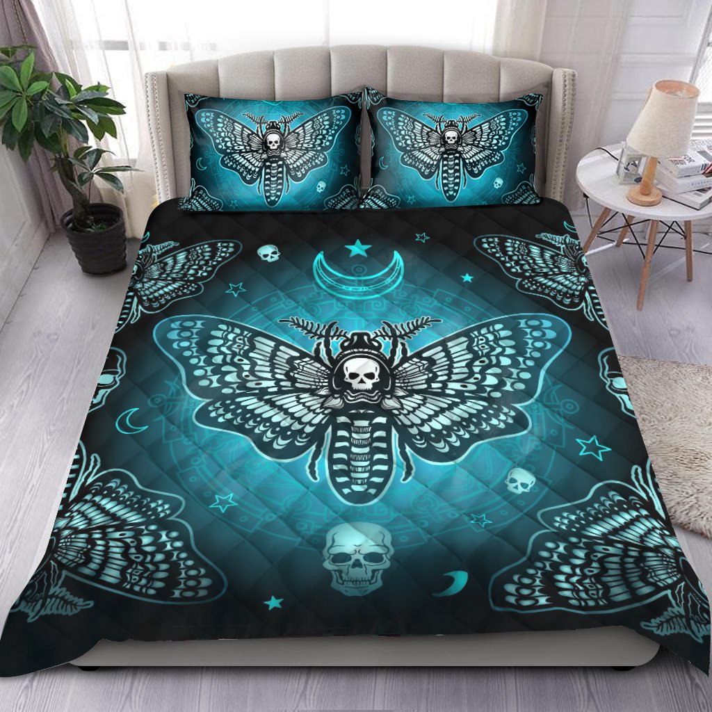 Awesome Hoodied Treble Clef And Hummingbirds Quilt Bed Set Butterfly HDQ022