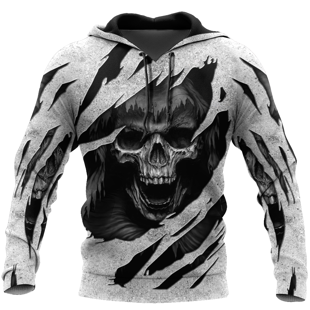 Awesome hoodie 3D ALL Print The Grim Reaper Skull -Men and Women Zip Hoodies- ND011
