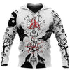 Awesome hoodie 3D ALL Print Vegvisir Hugin and Munin with Fenrir Yggdrasil -Men and Women Zip Hoodies- ND054