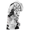 Awesome hoodie 3D ALL Print Vegvisir Hugin and Munin with Fenrir Yggdrasil -Men and Women Zip Hoodies- ND054