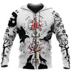 Awesome hoodie 3D ALL Print Vegvisir Hugin and Munin with Fenrir Yggdrasil -Men and Women Zip Hoodies- ND054