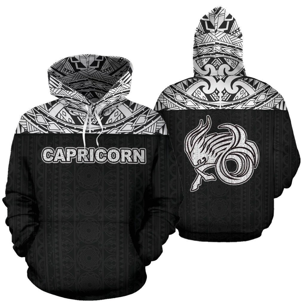 Awesome hoodie 3D ALL Print Capricorn Zodiac Black Version -Men and Women Hoodies- ND077