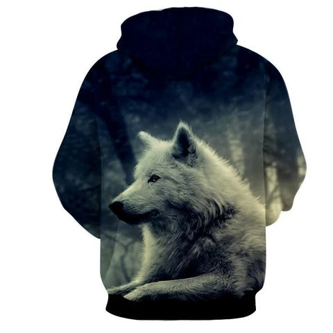 Awesome hoodie 3D ALL Print Wolf Authentic Portrait Impressive -Men and Women Hoodies- ND144