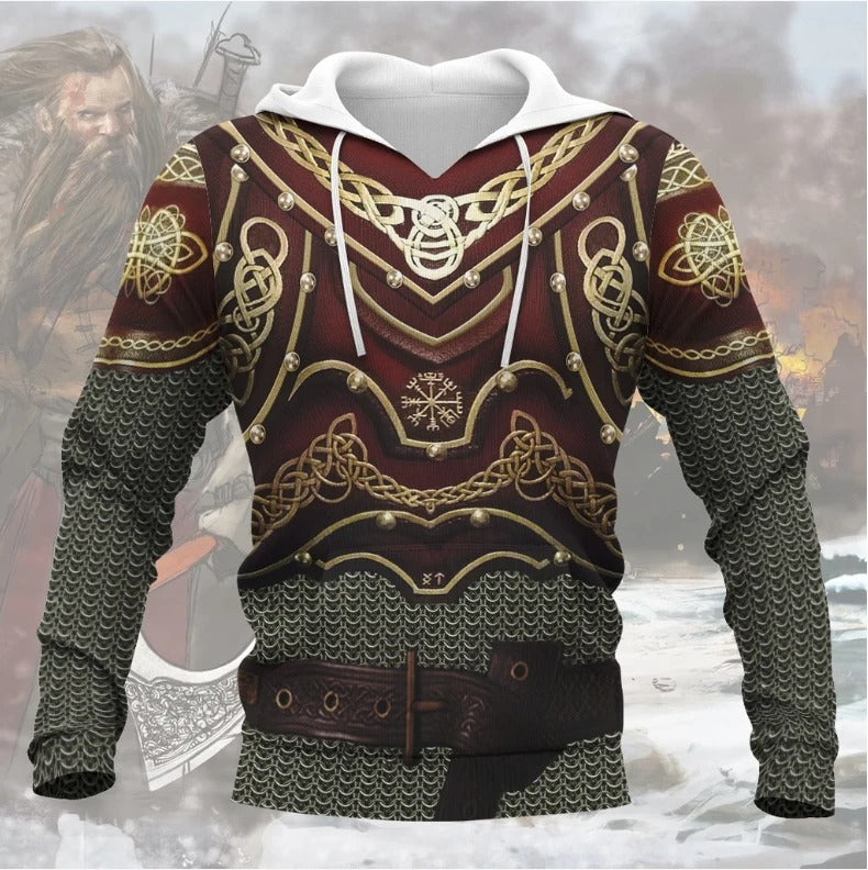 Awesome Hoodie 3D All Over Print Mystic Viking Armor - Men and Women Hoodie Zip Hoodies ND163