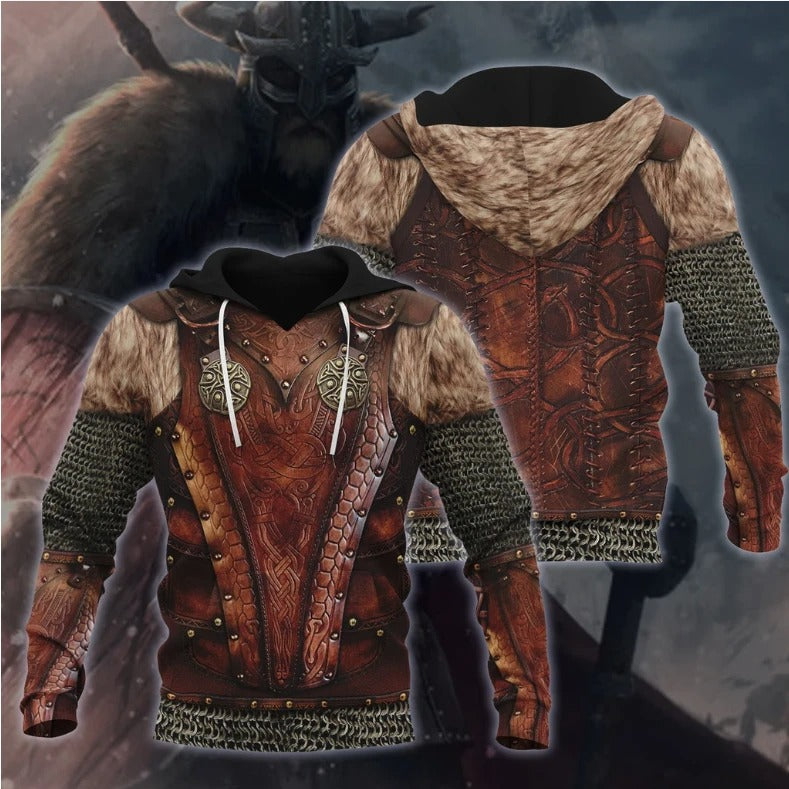 Awesome Hoodie 3D All Over Print Vikings Armor - Hoodie ND266