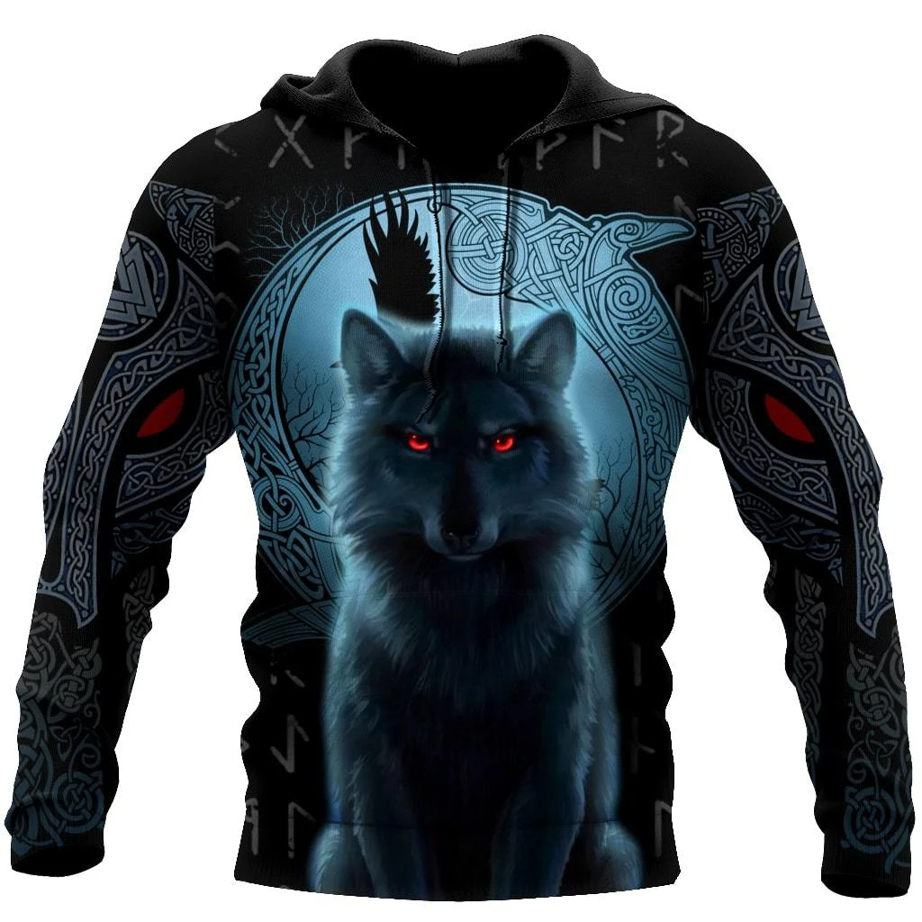 Awesome Hoodie 3D All Over Print Viking Wolf Fenrir for Men and Women Hoodie, T-Shirt, Zip Hoodies, Sweatshirt ND269