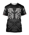Awesome Hoodie 3D All Over Print White Fenrir Viking Wolf Tattoo - Hoodie, T-Shirt, Zip Hoodies, Sweatshirt ND272
