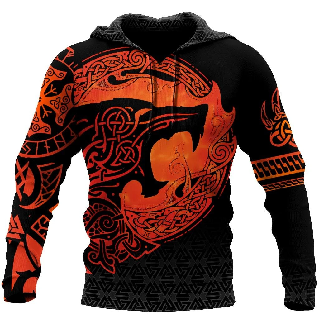 Awesome Hoodie 3D All Over Print Fenrir Tattoo - Hoodie, T-Shirt, Zip Hoodies, Sweatshirt ND273