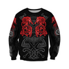 Awesome Hoodie 3D All Over Print Red Fenrir Viking Wolf Tattoo - Hoodie, T-Shirt, Zip Hoodies, Sweatshirt ND275