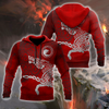 Awesome Hoodie 3D All Over Print Red Viking Wolf Tattoo - Hoodie, T-Shirt, Zip Hoodies, Sweatshirt ND277