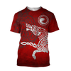 Awesome Hoodie 3D All Over Print Red Viking Wolf Tattoo - Hoodie, T-Shirt, Zip Hoodies, Sweatshirt ND277