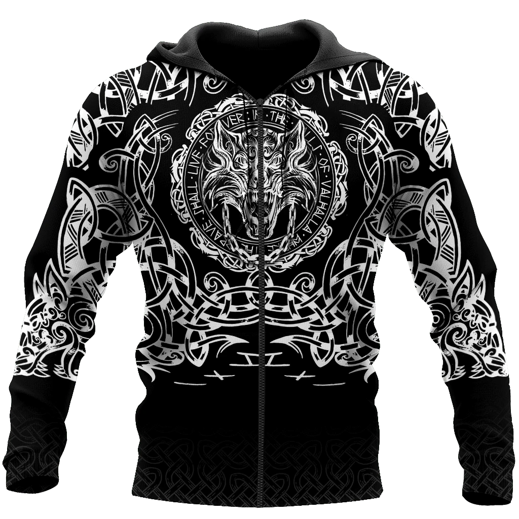 Awesome Hoodie 3D All Over Print Fenrir Viking Wolf - Hoodie, T-Shirt, Zip Hoodies, Sweatshirt ND279