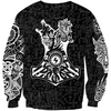 Awesome Hoodie 3D All Over Print Fenrir And Nidhogg Viking Tattoo - Hoodie, T-Shirt, Zip Hoodies, Sweatshirt ND388