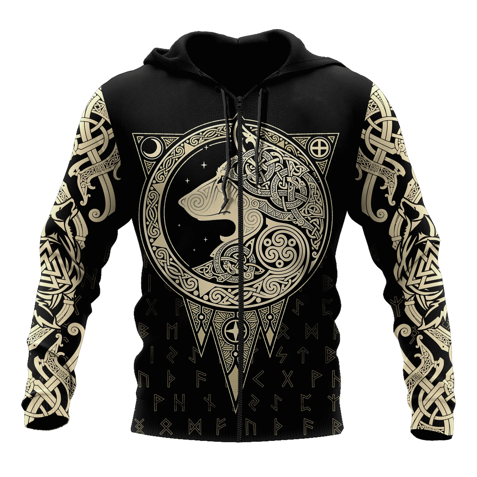 Awesome Hoodie 3D All Over Print Fenrir Viking - Hoodie, T-Shirt, Zip Hoodies, Sweatshirt ND391
