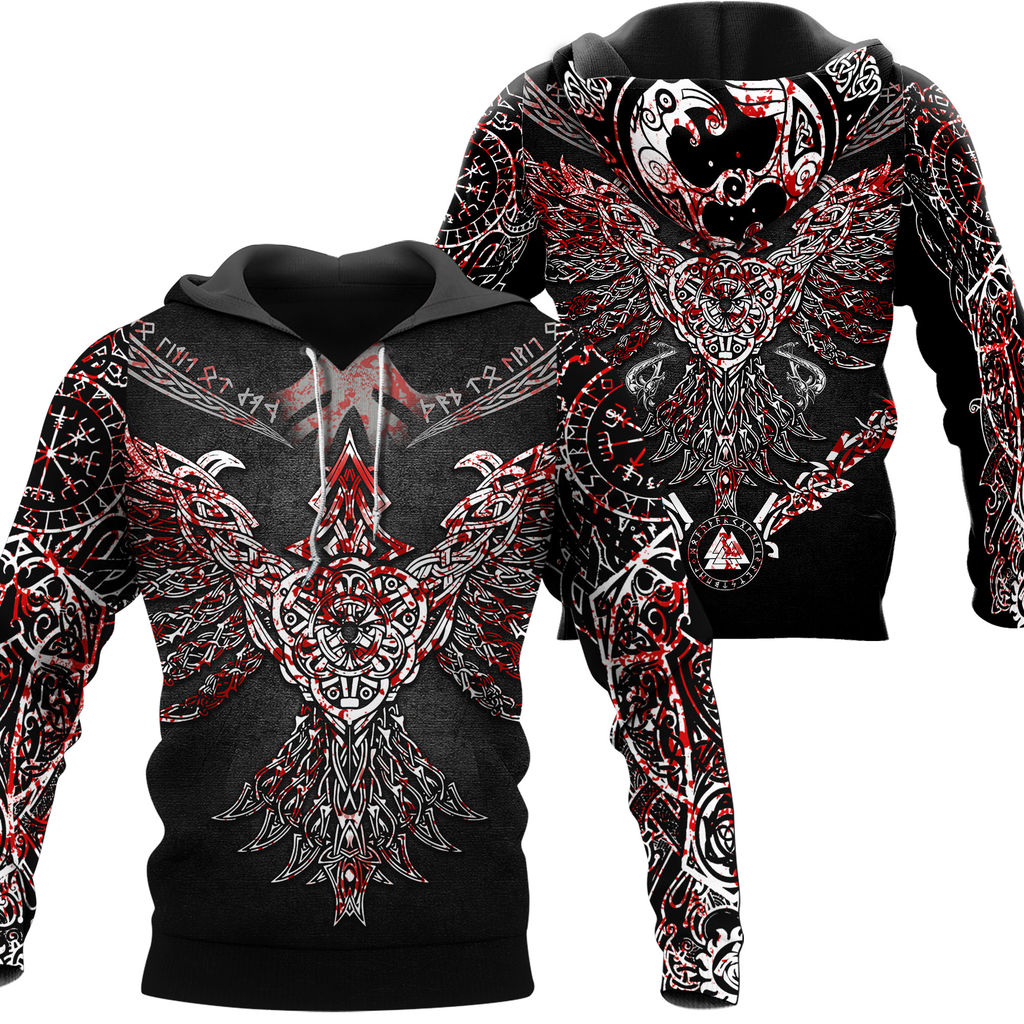 Awesome Hoodie 3D All Over Print Viking Huginn Sublimation - Hoodie, T-Shirt, Zip Hoodies, Sweatshirt ND392